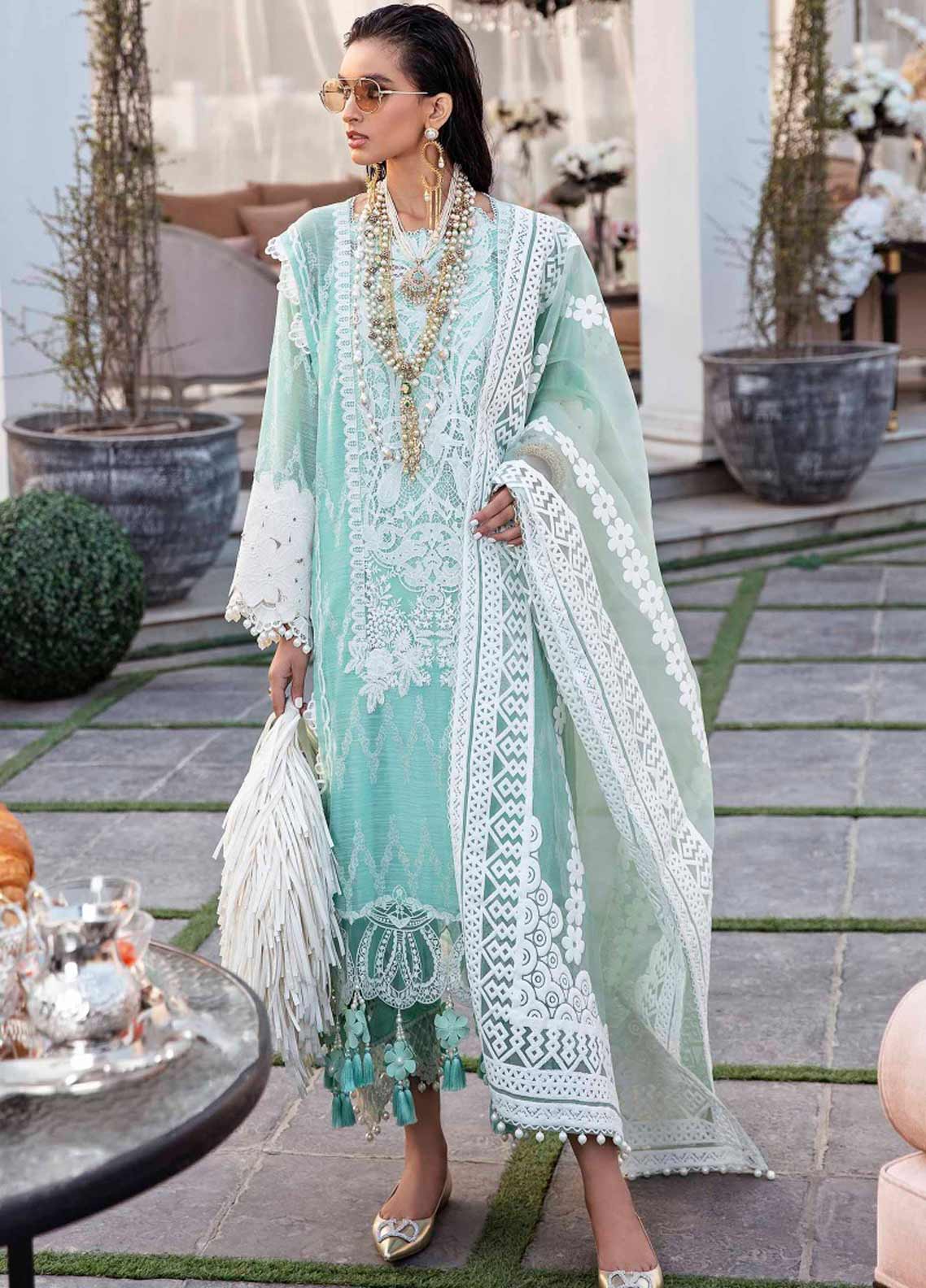 Sana Safinaz 3 Piece Custom Stitched Suit - Green - LB30445