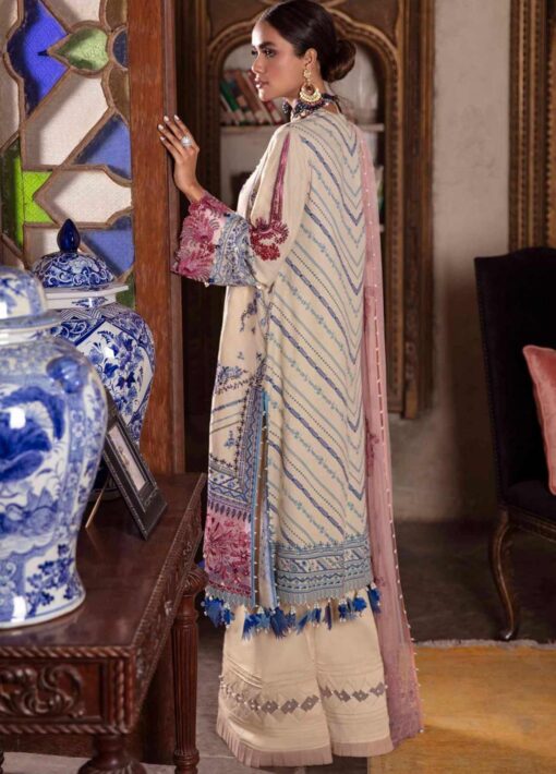 Sana Safinaz Embroidered Linen Suits Unstitched 3 Piece M243-018B-3CQ – Luxury Winter Collection