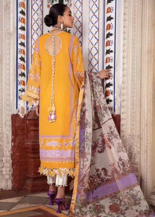 Sana Safinaz Embroidered Slub Lawn Unstitched 3 Piece Suit 05-B - Summer Collection