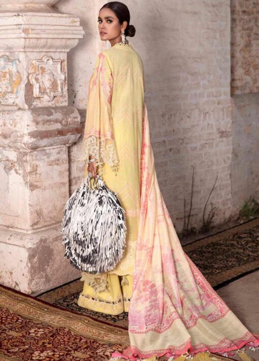 Sana Safinaz Embroidered Slub Lawn Unstitched 3 Piece Suit 16-B - Summer Collection