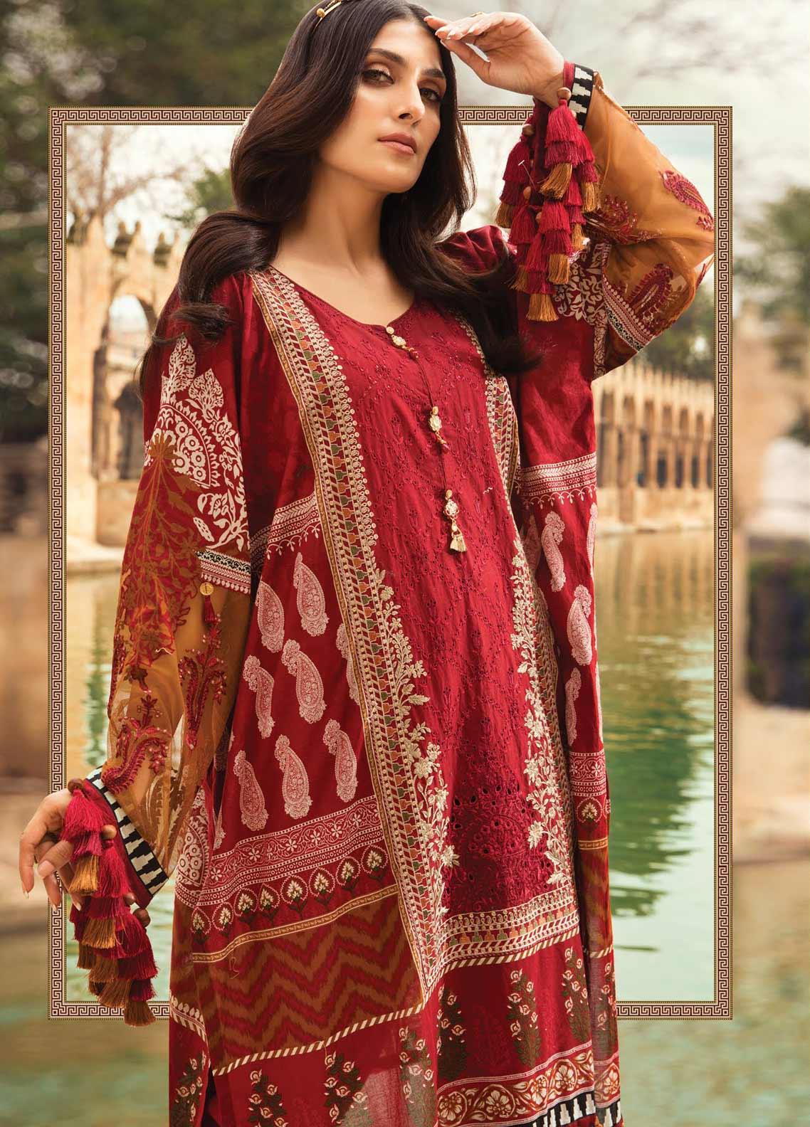 Maria B Embroidered Lawn Unstitched 3 Piece Suit 02 A - Summer ...
