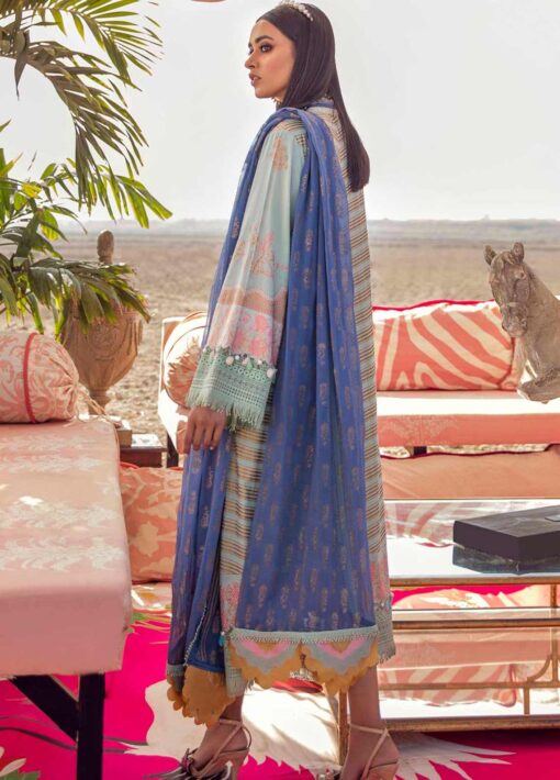 Muzlin by Sana Safinaz Embroidered Lawn Unstitched 2 Piece Suit 14B - Summer Collection