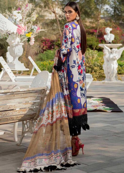 Muzlin by Sana Safinaz Embroidered Lawn Unstitched 2 Piece Suit 21A - Summer Collection