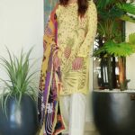 Zaha by Khadijah Shah Embroidered Lawn Unstitched 3 Piece Suit 02-B - Summer Collection