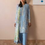 Zaha by Khadijah Shah Embroidered Lawn Unstitched 3 Piece Suit 07-A - Summer Collection