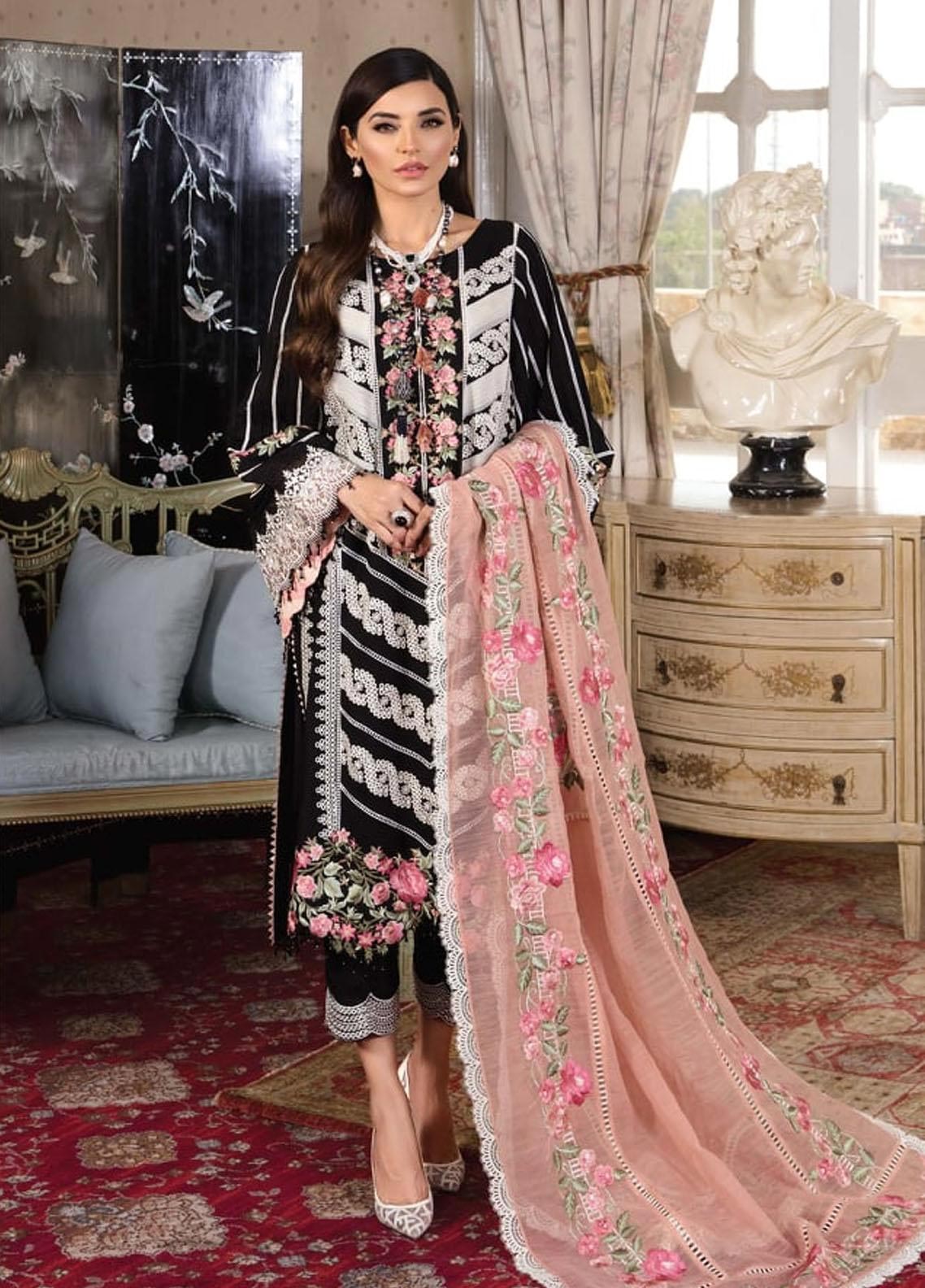 Saira Shakira Embroidered Lawn Suits Unstitched 3 Piece SSR24C Lolita-Lapis - Summer Collection