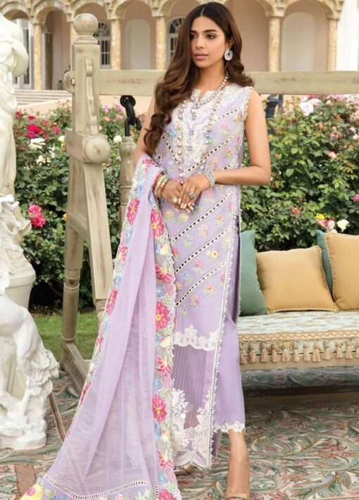 Crimson by Saira Shakira Embroidered Lawn Unstitched 3 Piece Suit 6A LAVENDER – Luxury Collection