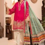 Maria B Embroidered Eid Lawn Unstitched 3 Piece Suit D-10 - Festive Collection