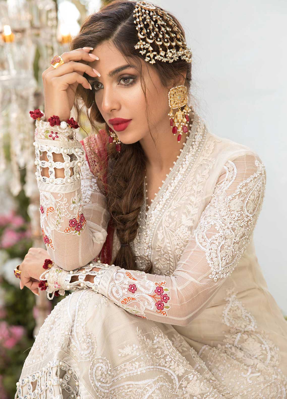 Mbroidered By Maria B Embroidered Organza Suits Unstitched 3 Piece MB21MB 03 - Eid Collection