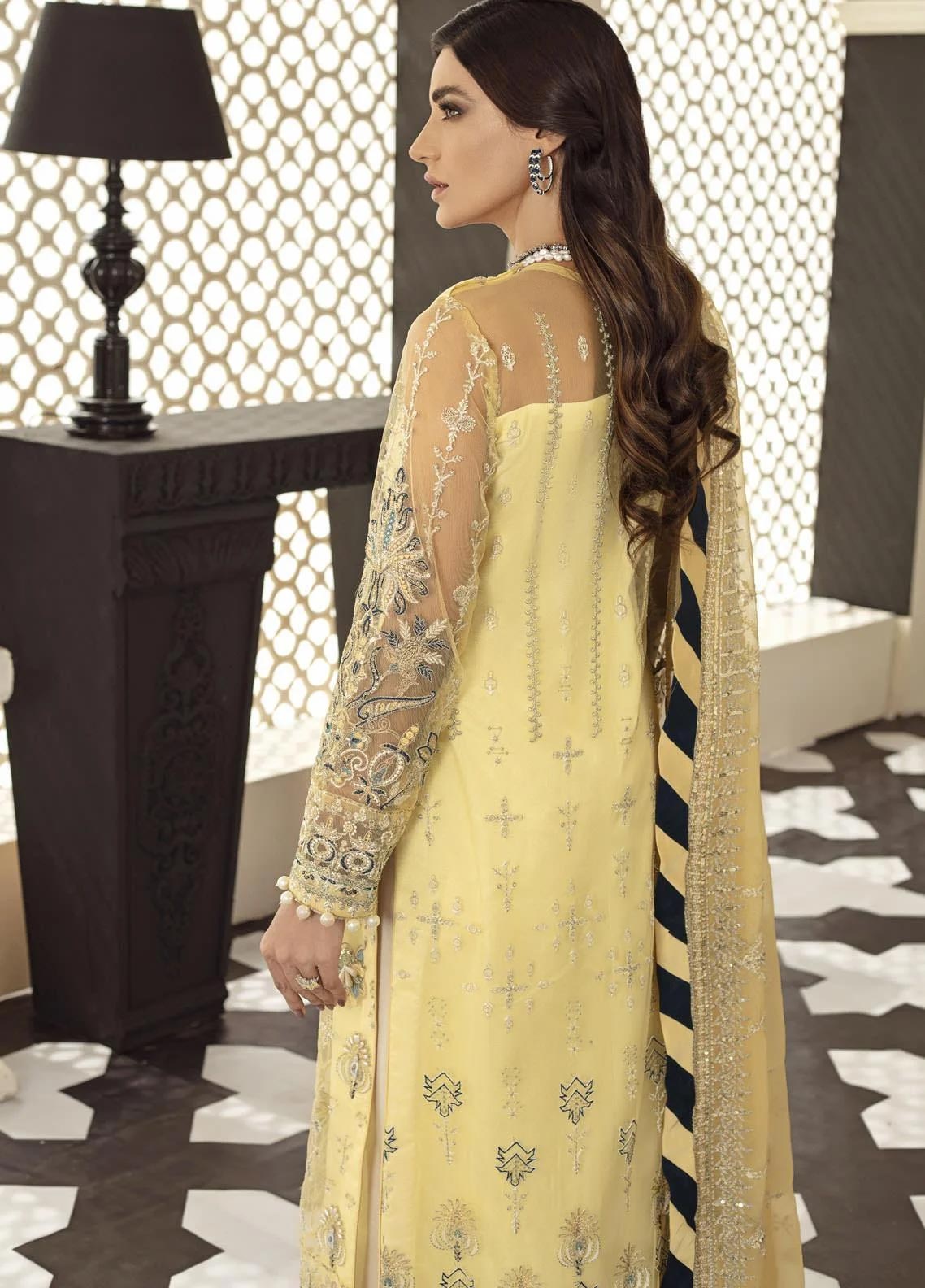 Gulaal Pret Embroidered Organza 3 Piece Suit LP-28 Ciel