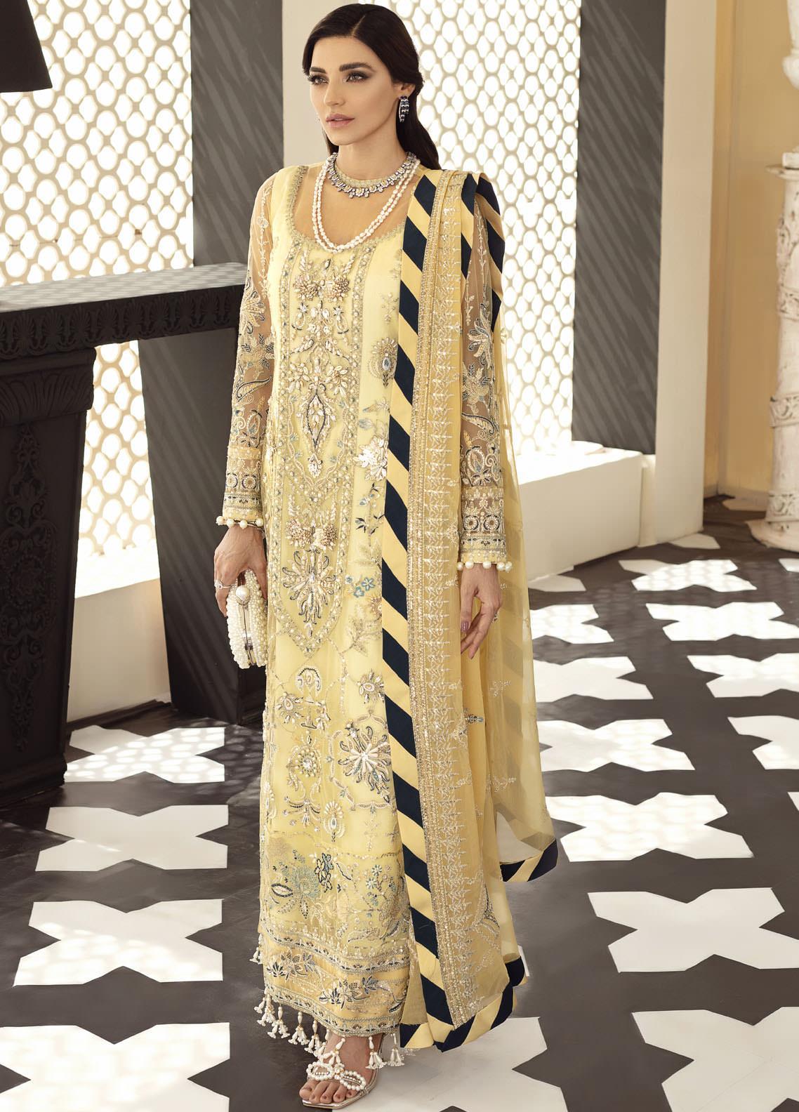 Gulaal Embroidered Net Suits Unstitched 4 Piece GL24LU GL-LP-24V1-24 Charlotte - Luxury Collection