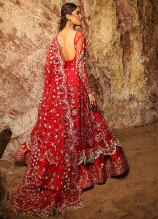 Alif by AJR Couture Embroidered Chiffon Unstitched 3 Piece Suit 04 - Wedding Collection