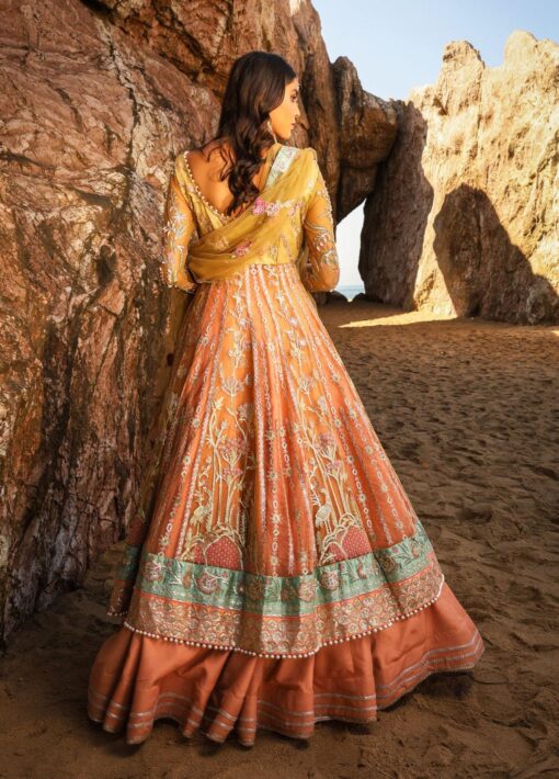 Alif by AJR Couture Embroidered Chiffon Unstitched 3 Piece Suit 05 - Wedding Collection