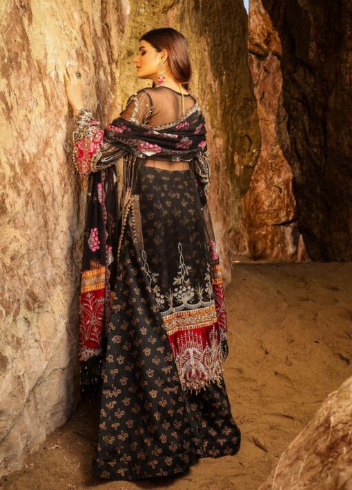 Alif by AJR Couture Embroidered Chiffon Unstitched 3 Piece Suit 06 - Wedding Collection