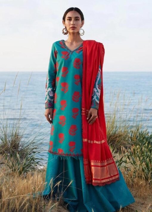 Coco by Zara Shahjahan Embroidered Lawn Unstitched 3 Piece Suit 2021 02 - B - Luxury Collection