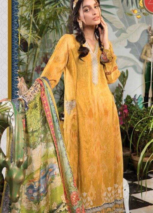 Mprints by Maria B Printed Lawn Unstitched 3 Piece Suit 2021 1104 A - Summer Collection
