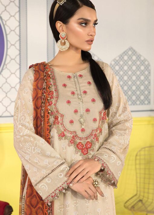 Mprints by Maria B Printed Lawn Unstitched 3 Piece Suit 2021 1111 A - Summer Collection