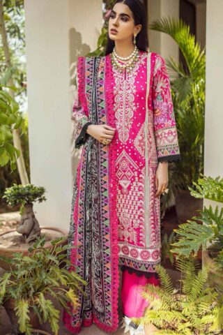 Maryam Hussain Embroidered Lawn Suit Unstitched 3 Piece 2021 04 Rania - Festive Collection