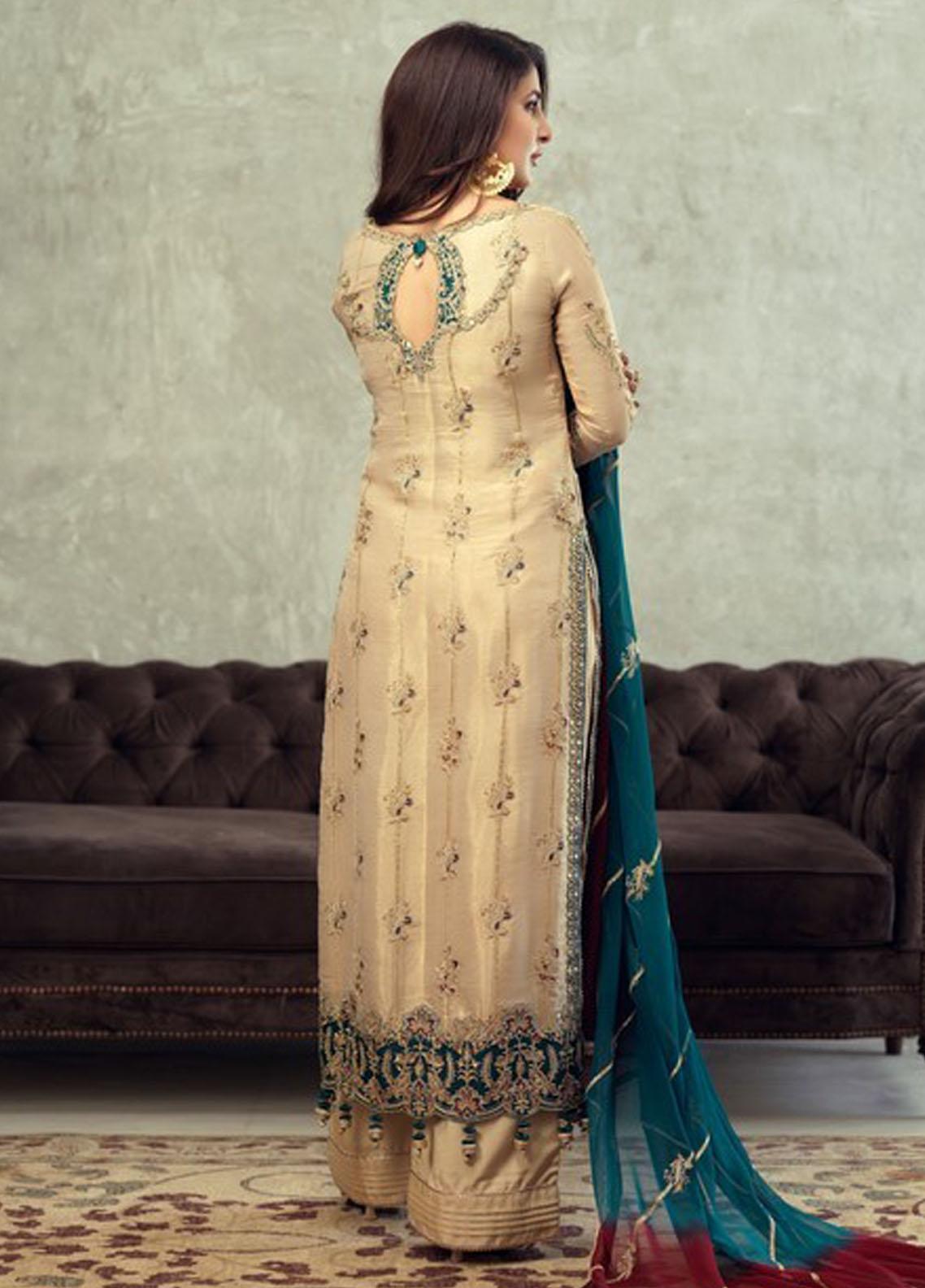 Sajni By Gisele Embroidered Organza Suits Unstitched 3 Piece GL22SJ Gulabo - Luxury Collection main image 1