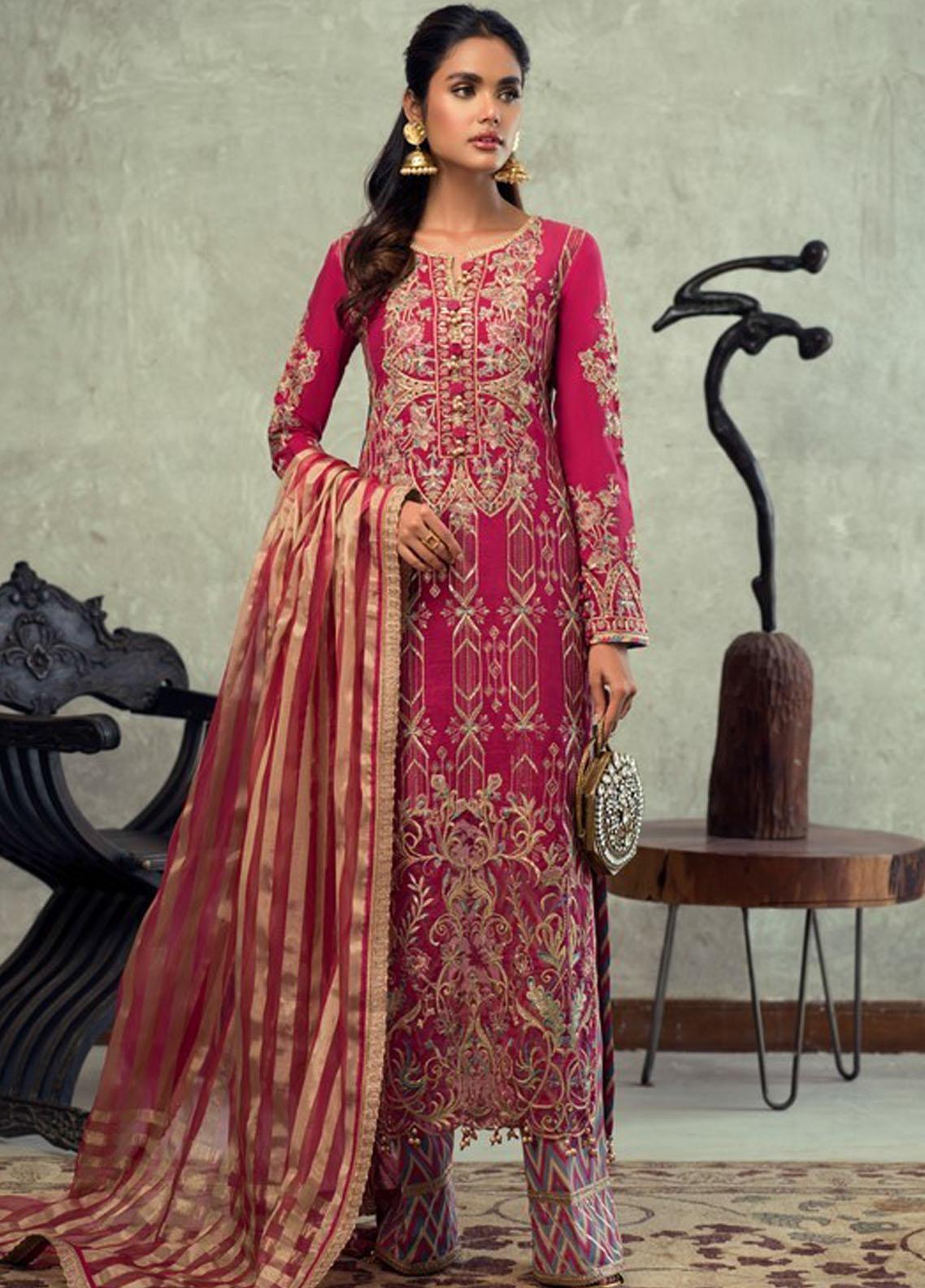 Asim Jofa Embroidered Raw Silk Suit Unstitched 3 Piece 2021 23 - Festive Collection