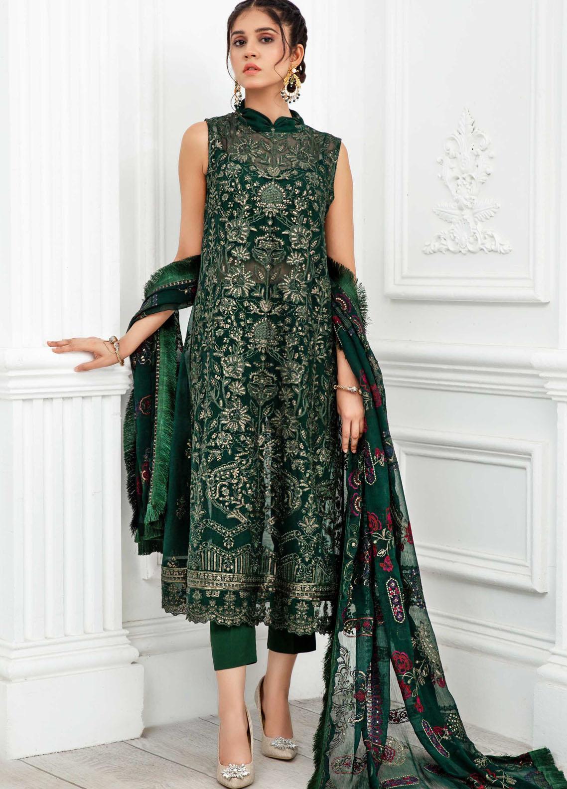 Dastoor by Zarif Embroidered Chiffon Suit Unstitched 3 Piece 01 - Luxury Collection