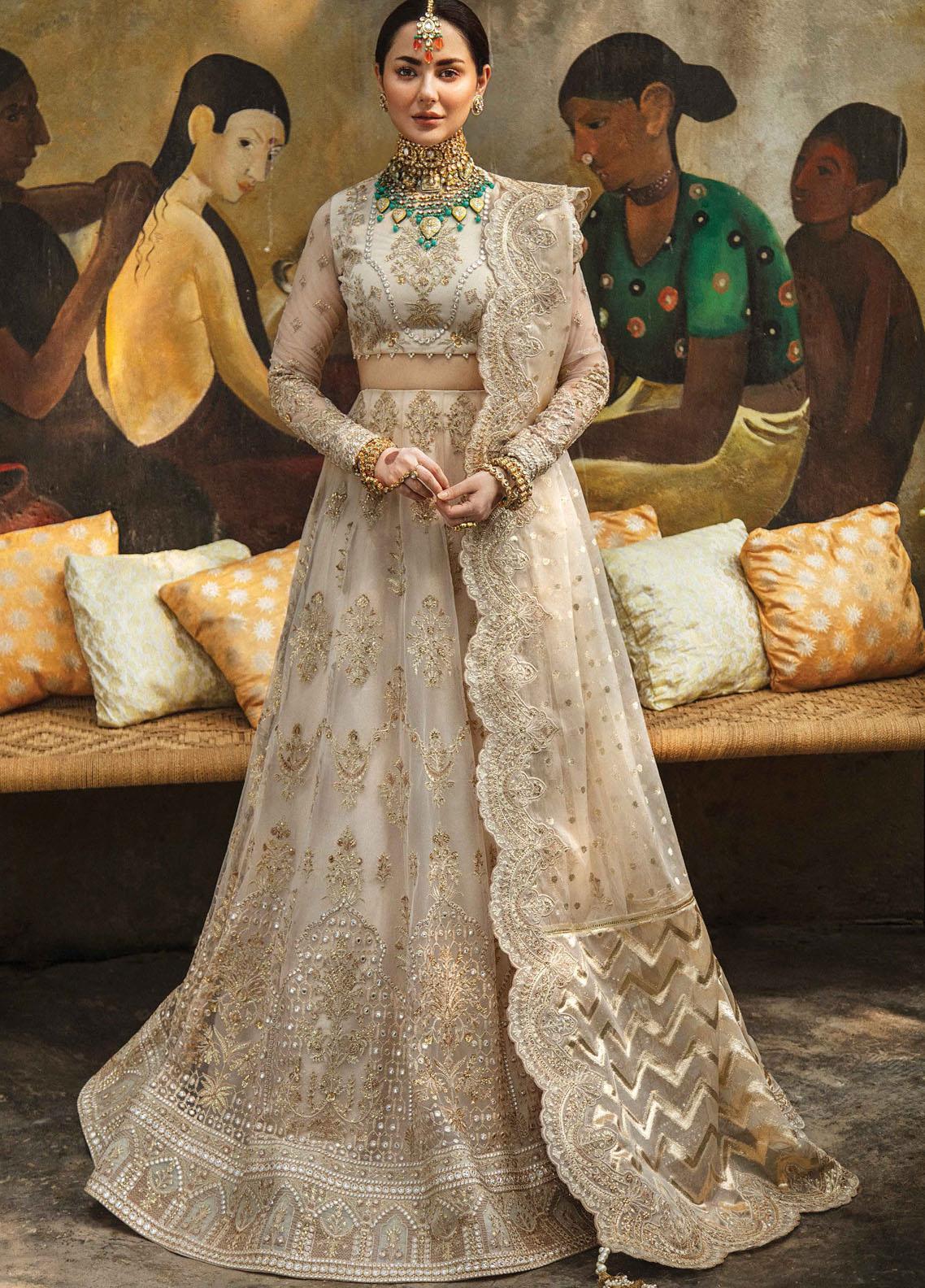 Shehnai by Afrozeh Embroidered Net Suit Unstitched 2 Piece 04 SHARAR - Wedding Collection