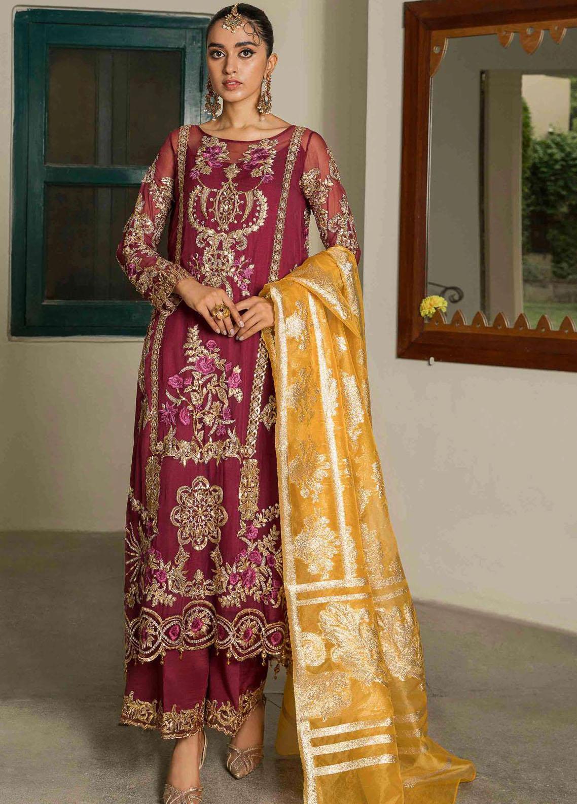 Suraj Garh by Imrozia Premium Embroidered Chiffon Suit Unstitched 3 ...