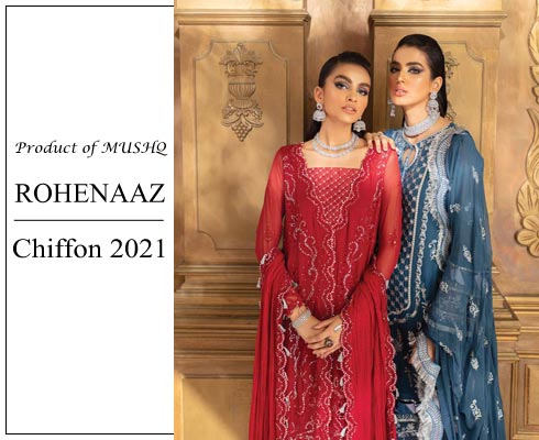 Roheenaz Embroidered Chiffon Collection 2021