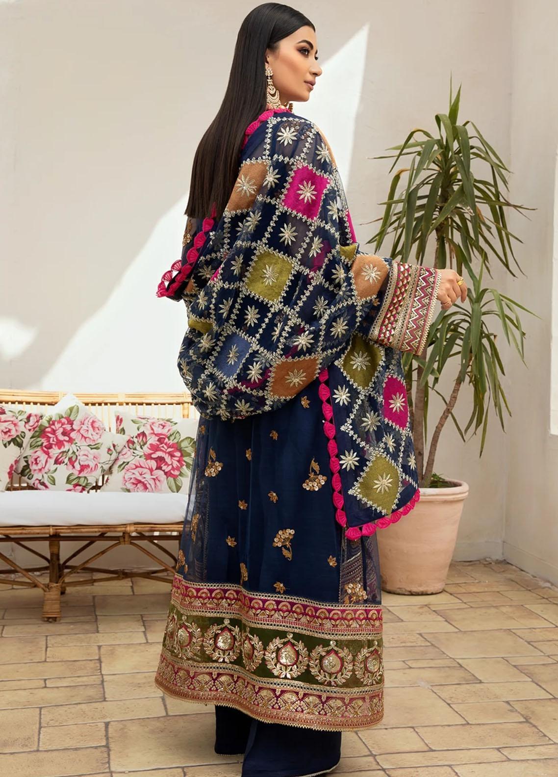 Marwa By Maryam Hussain Embroidered Organza Suits Unstitched 4 Piece MH23MW Shahnoor - Luxury Formal Collection main image 1
