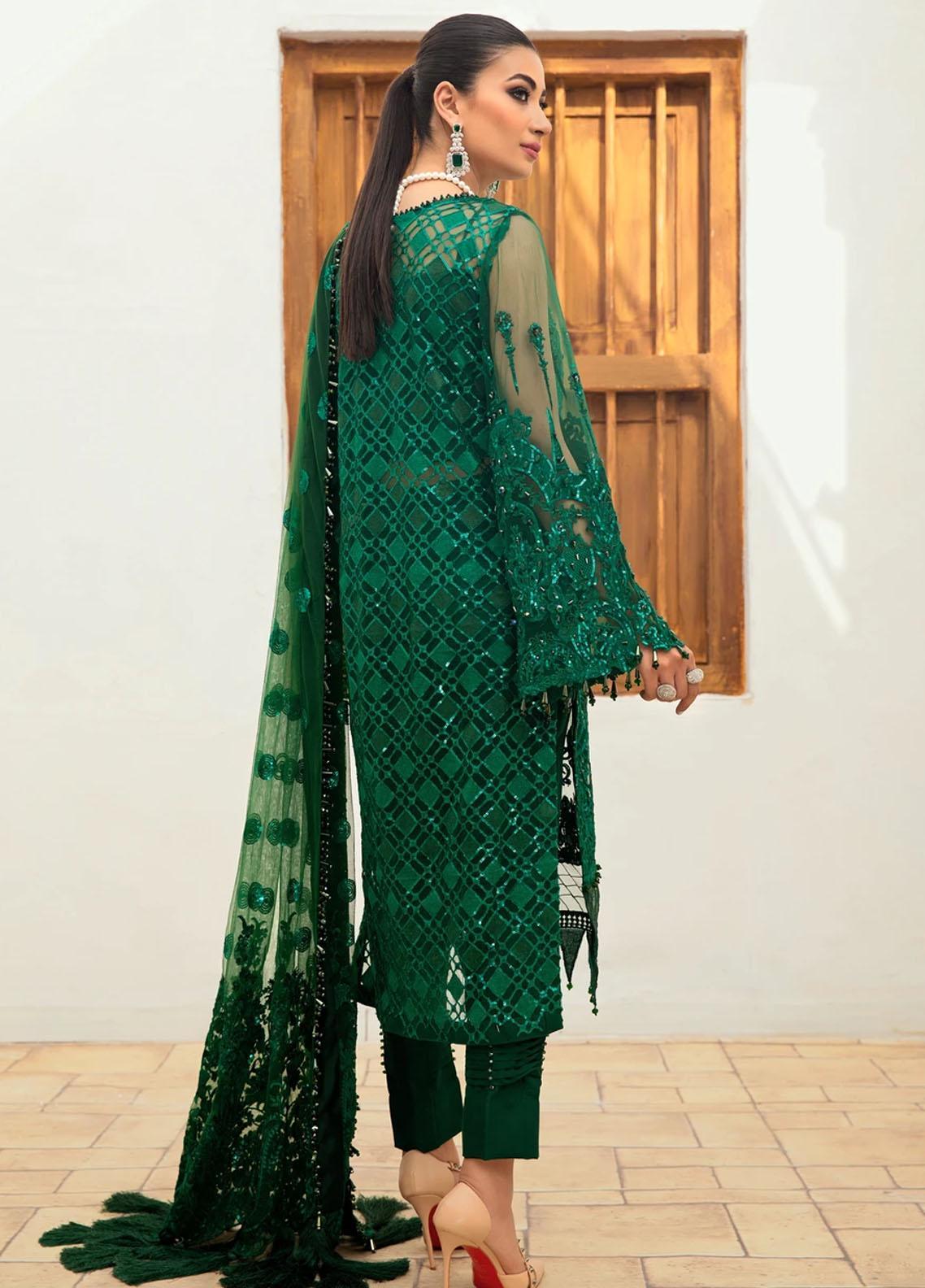 Marwa By Maryam Hussain Embroidered Net Suits Unstitched 4 Piece MH23MW Almas - Luxury Formal Collection