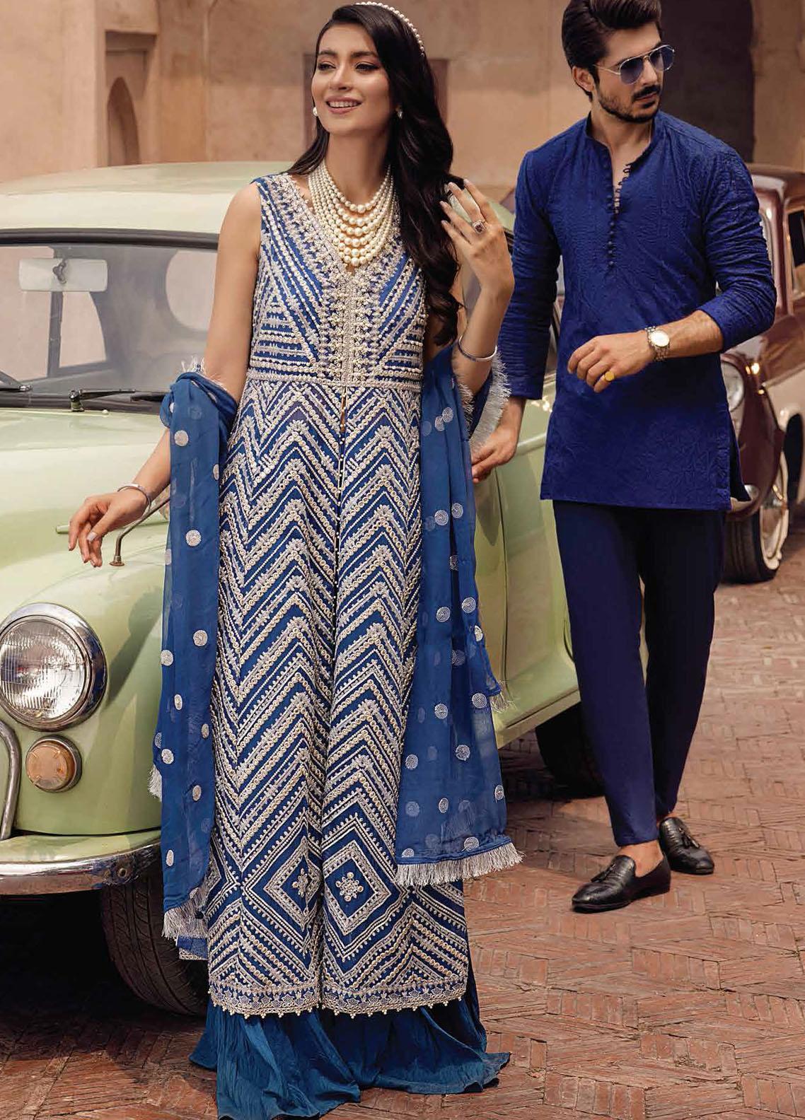 Mushq Embroidered Chiffon Suit Unstitched 3 Piece 08 KANWAL - Luxury Collection