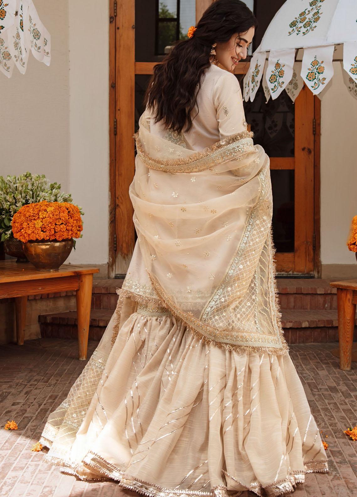 Qalamkar Embroidered Cotton Net Suit Unstitched 3 Piece 07 - Wedding Collection