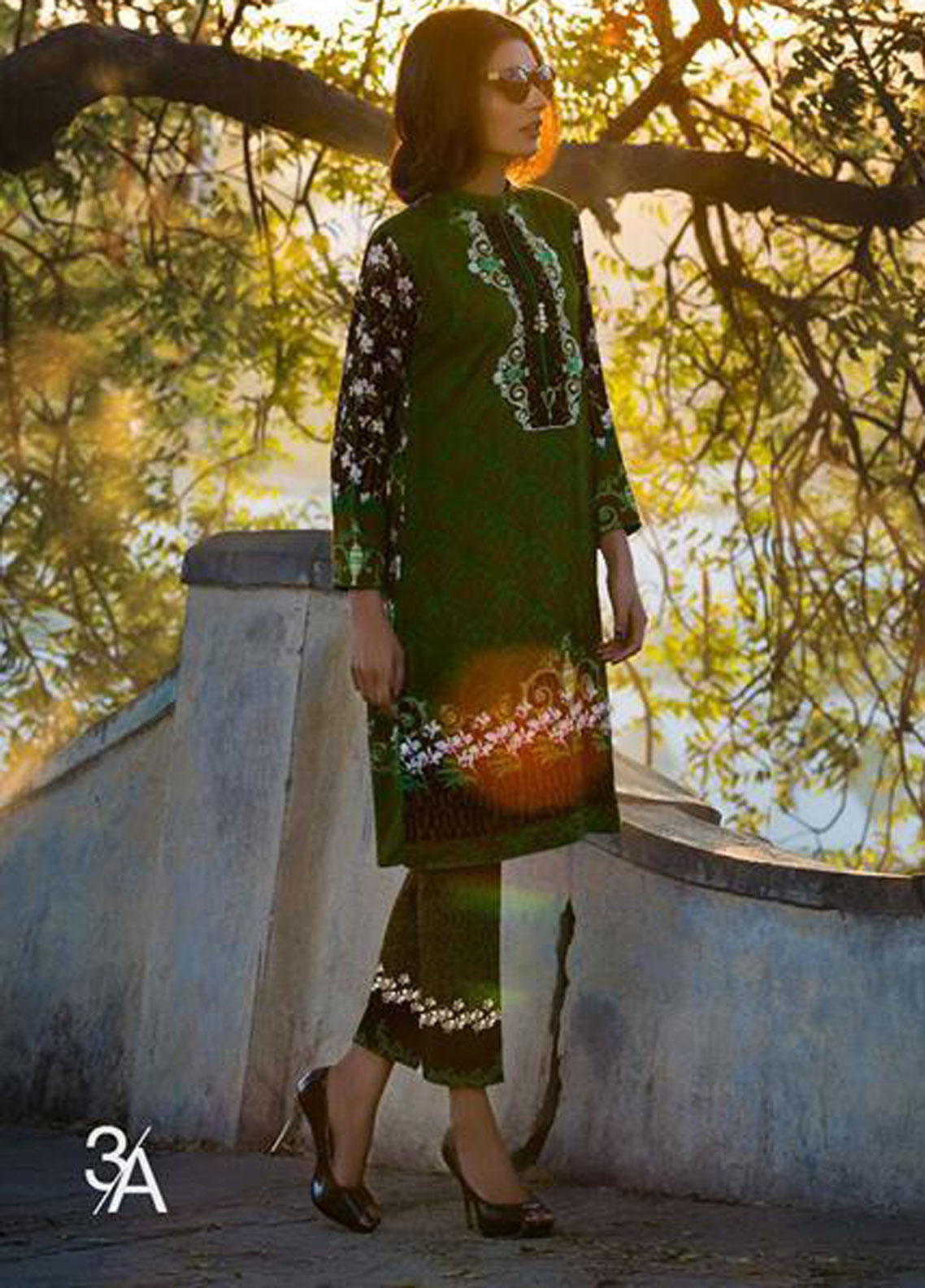 Al Zohaib Wintery Breeze Embroidered Linen Unstitched 2 Piece Suit 03A - Winter Collection
