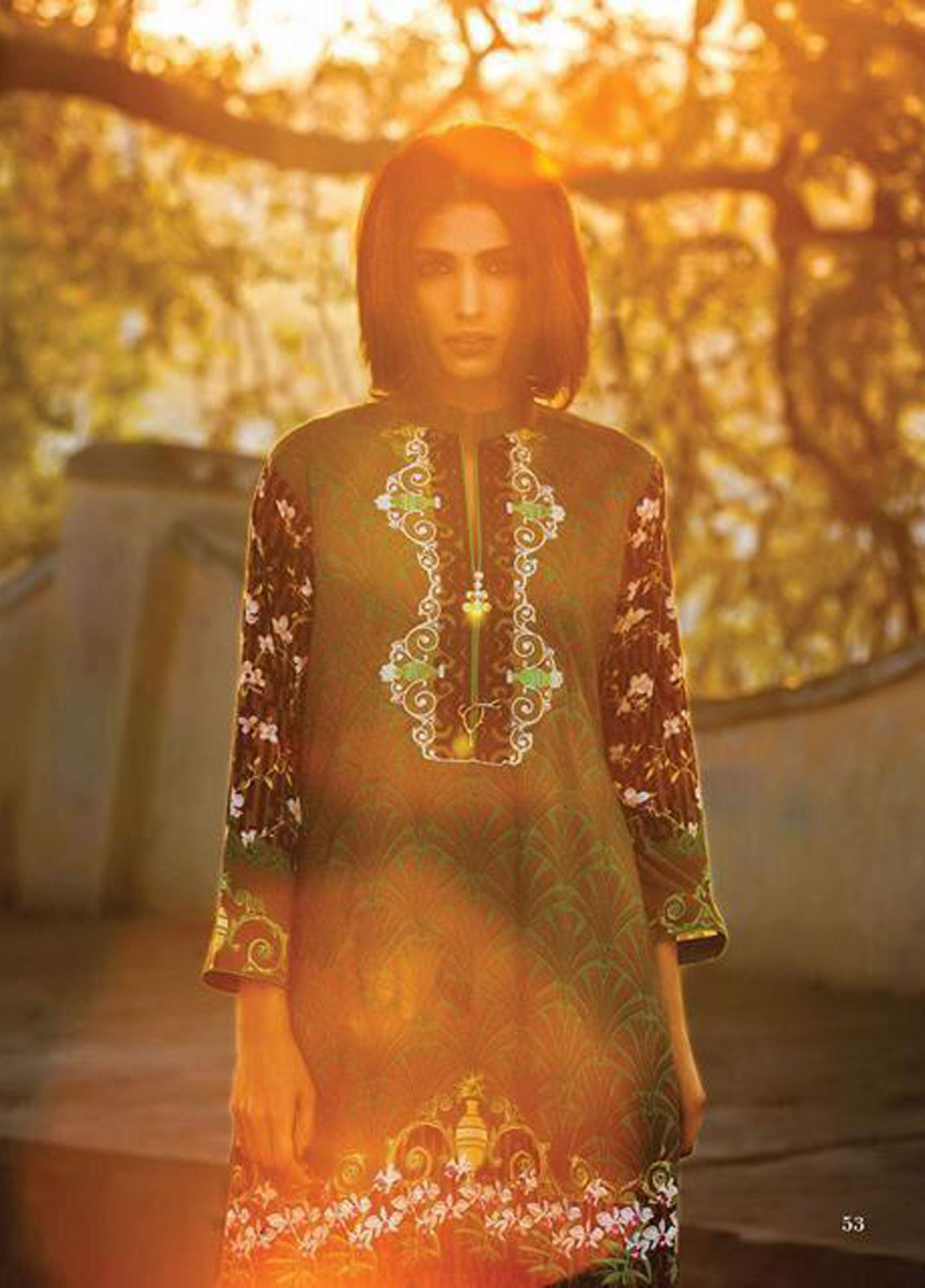 Al Zohaib Wintery Breeze Embroidered Linen Unstitched 2 Piece Suit 03A - Winter Collection