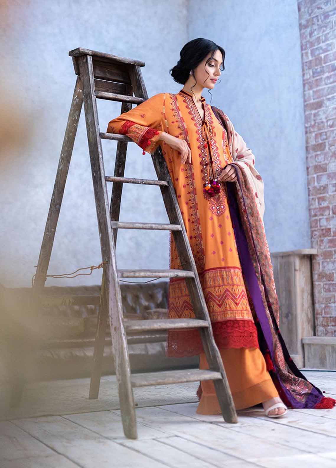 Sobia Nazir Embroidered Khaddar Suit Unstitched 3 Piece 05B - Autumn/Winter Collection