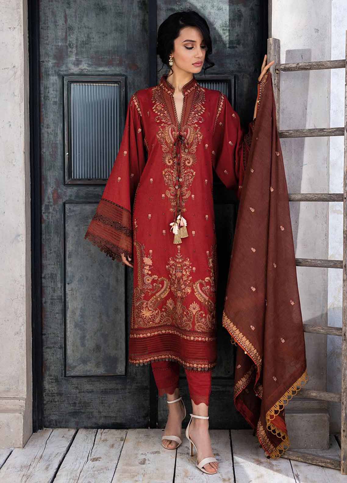 Sobia Nazir Embroidered Khaddar Suit Unstitched 3 Piece 06A - Autumn/Winter Collection
