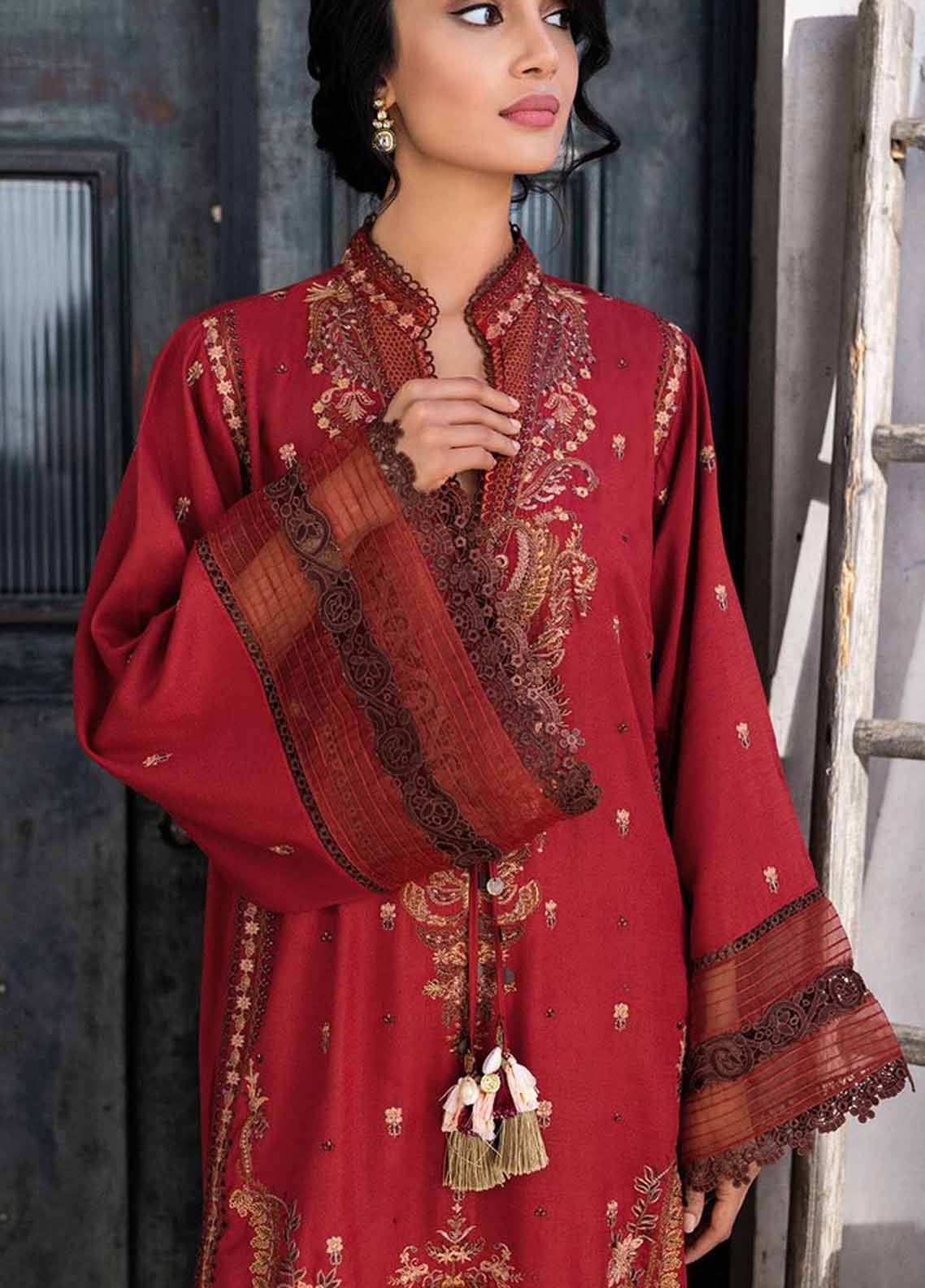 Sobia Nazir Embroidered Khaddar Suits Unstitched 3 Piece SN21AW D-06A - Winter Collection main image 1