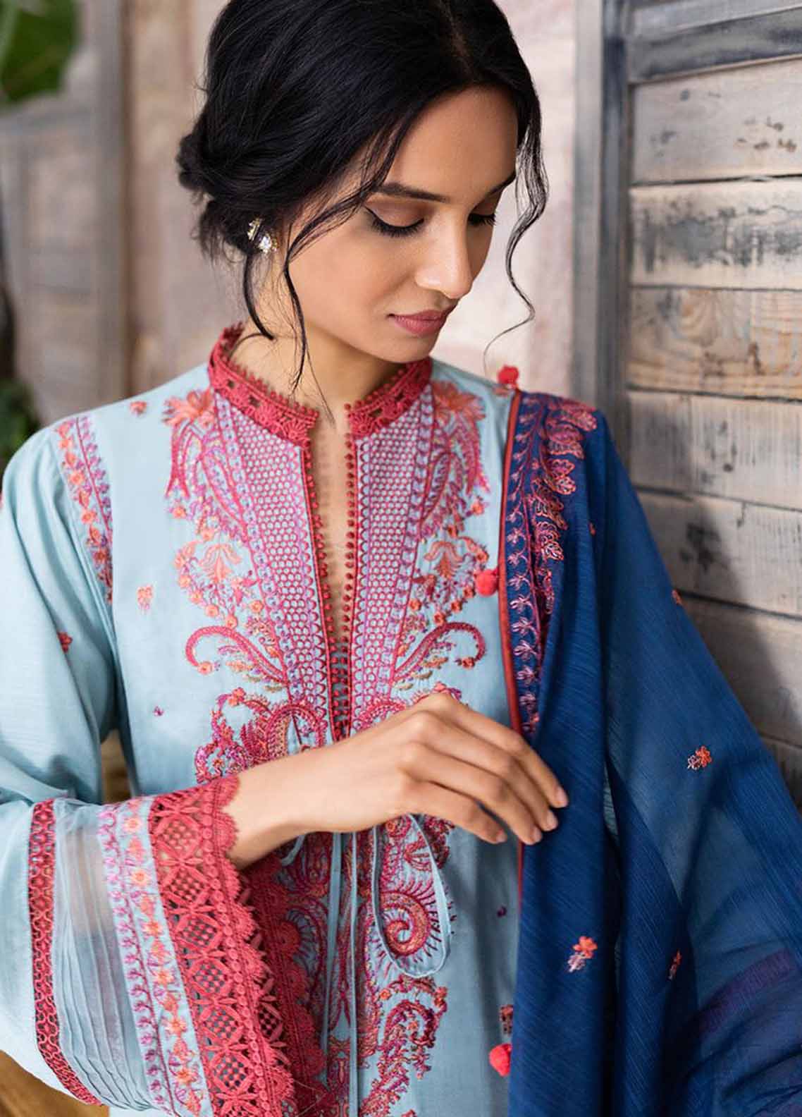 Sobia Nazir Embroidered Khaddar Suit Unstitched 3 Piece 06B – Autumn/Winter Collection