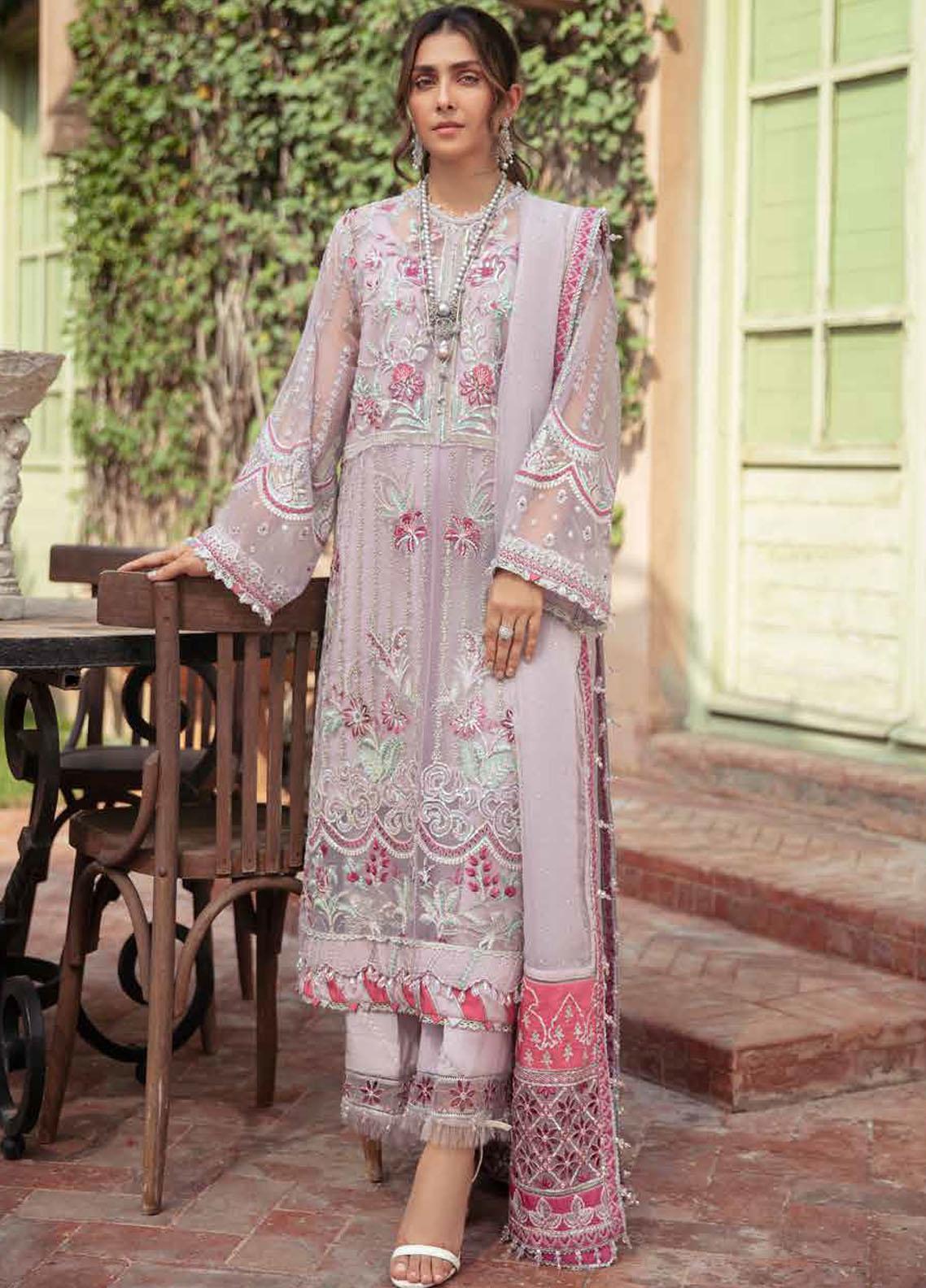 Afrozeh Embroidered Organza Suit Unstitched 3 Piece 10 ASHNA - Wedding Collection