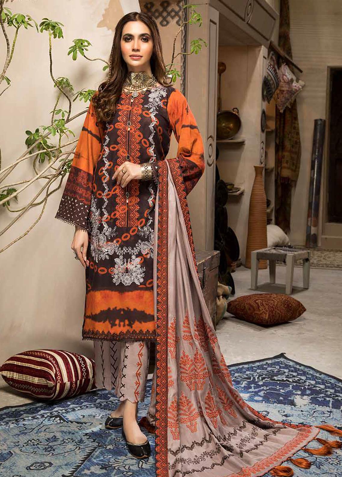 Charizma Embroidered Khaddar Suit Unstitched 3 Piece 01A - Winter Collection