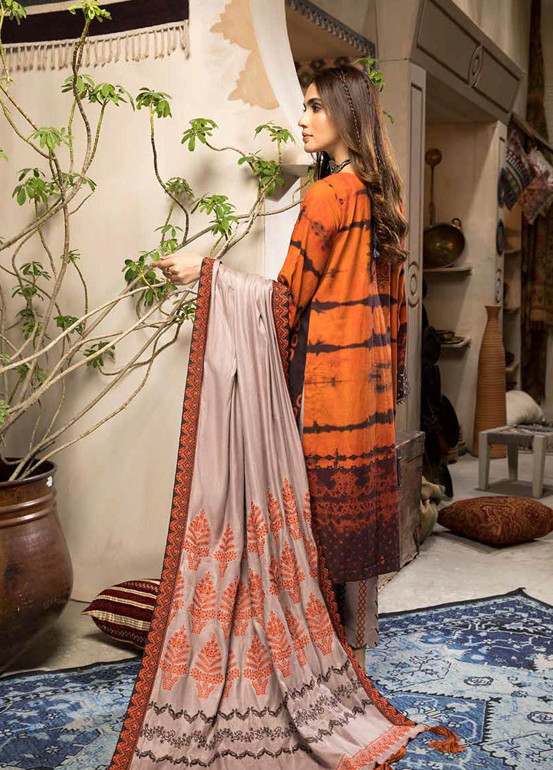 Charizma Embroidered Khaddar Suit Unstitched 3 Piece 01A - Winter Collection