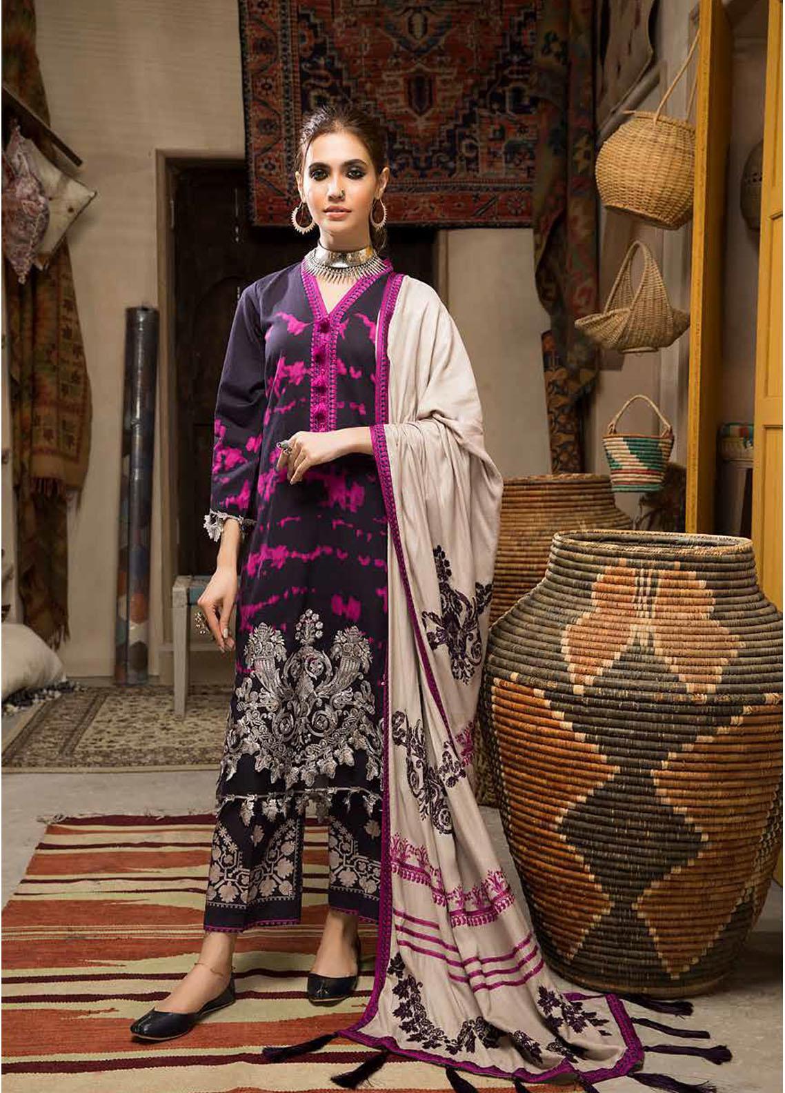 Charizma Embroidered Khaddar Suit Unstitched 3 Piece 05 - Winter Collection
