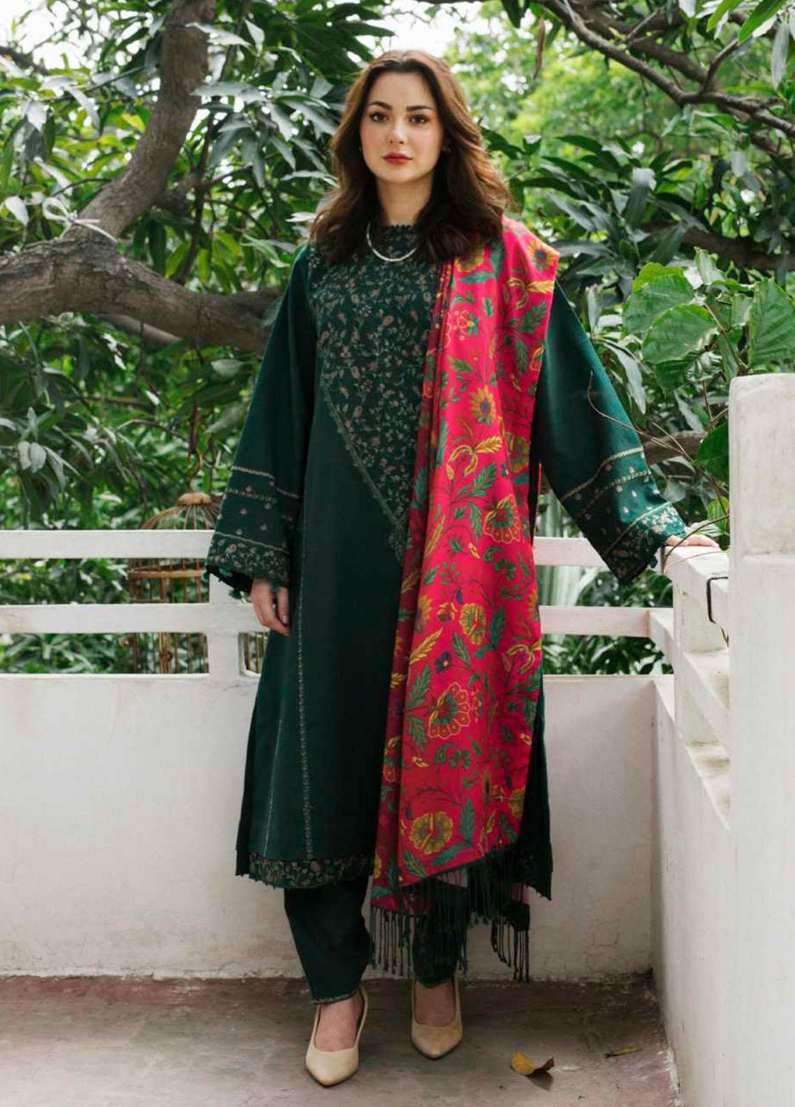 Coco by Zara Shahjahan Embroidered Khaddar Suit Unstitched 3 Piece 08 A - Winter Collection