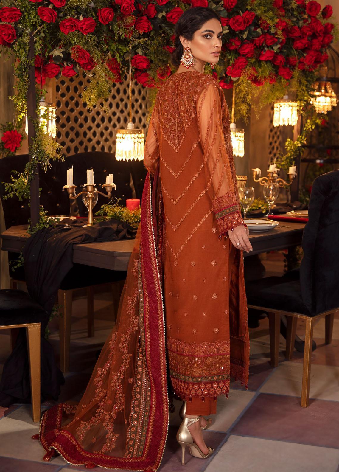 Iznik Embroidered Net Suits Unstitched 3 Piece IZ21M IMC-09 REVERIE - Luxury Formals Collection
