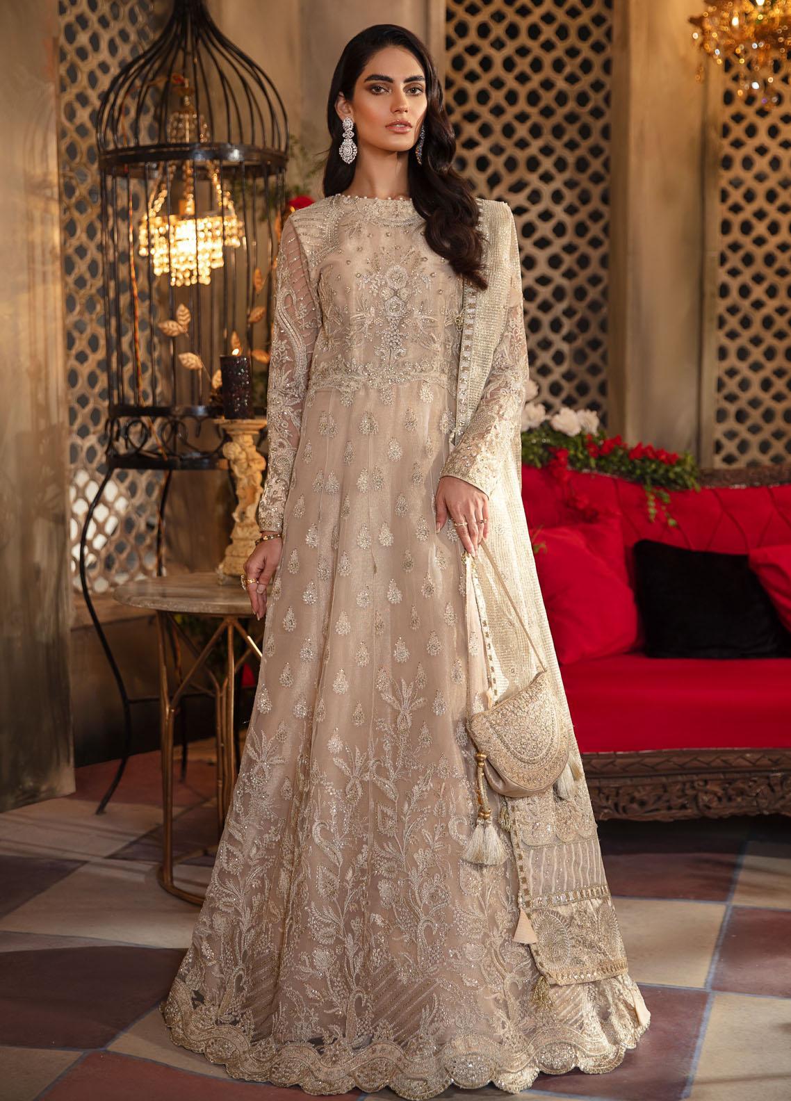 Iznik Embroidered Net Suit Unstitched 3 Piece CANDLE LIGHT 06 - Luxury Collection
