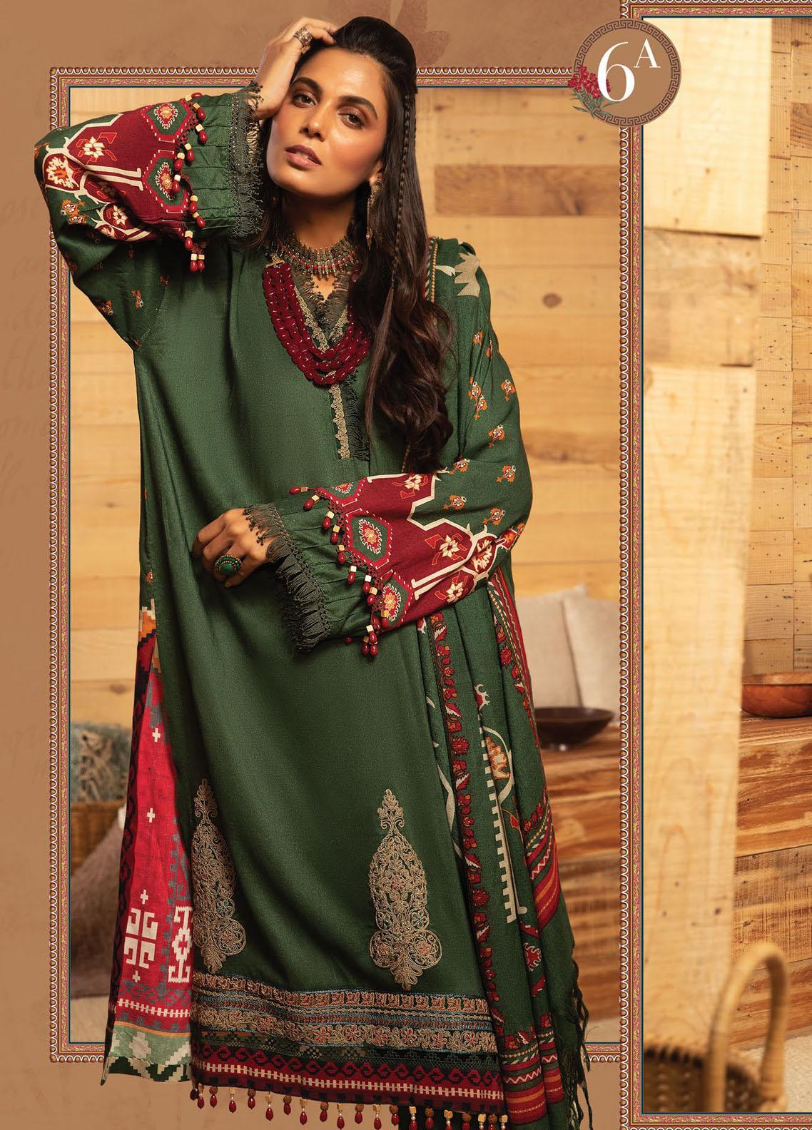 Maria B Embroidered Dobby Linen Suits Unstitched 3 Piece MB21PW 2-A - Winter Collection main image 1