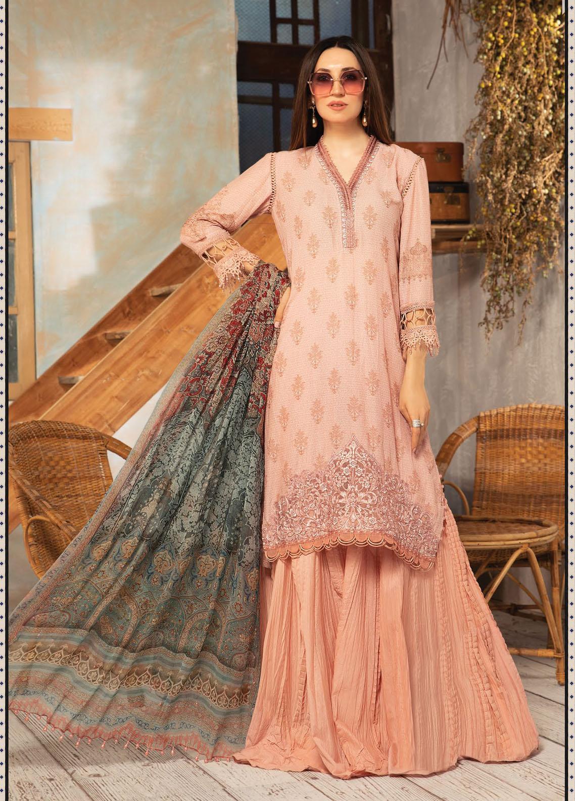 Maria B Mprints Embroidered Karandi Suit Unstitched 3 Piece 12A - Winter Collection