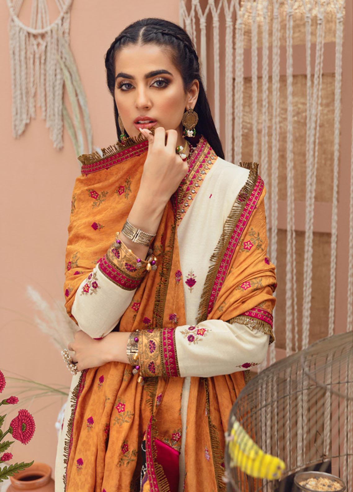 Noor by Saadia Asad Embroidered Karandi Suit Unstitched 3 Piece 06 – Winter Collection