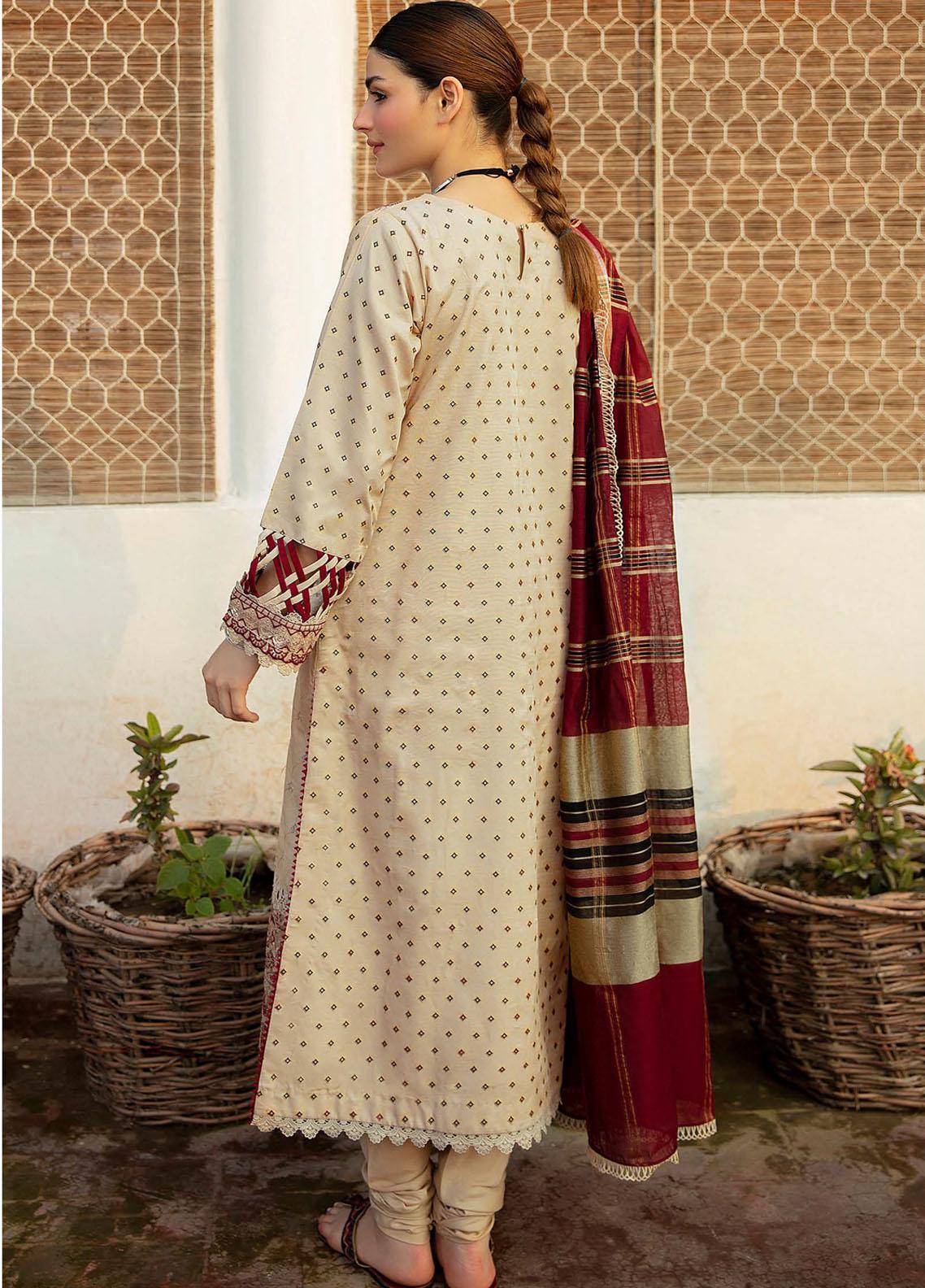 Qalamkar Embroidered Schiffli Suit Unstitched 3 Piece 06 - Winter Collection