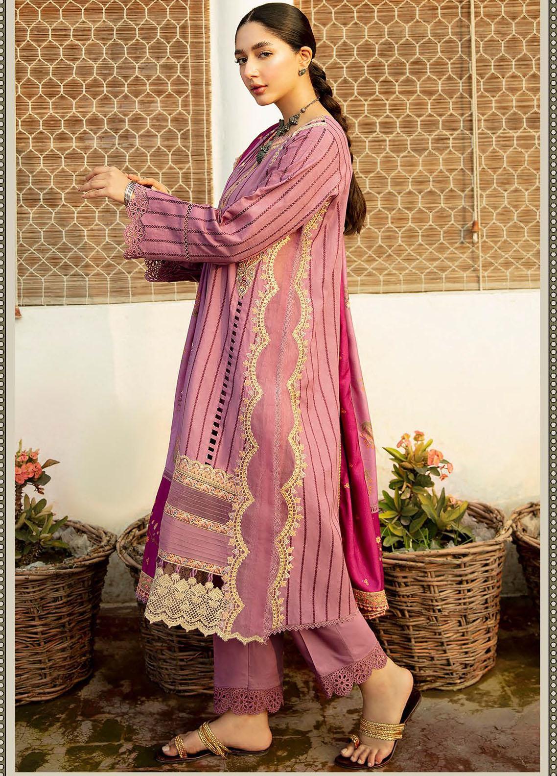 Qalamkar Embroidered Linen Suit Unstitched 3 Piece 14 - Winter Collection